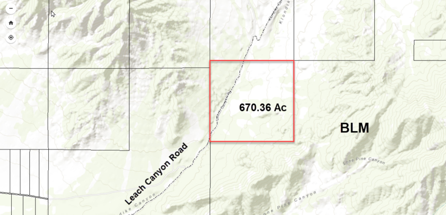 670 Acres Bordering BLM Land IN Nevada